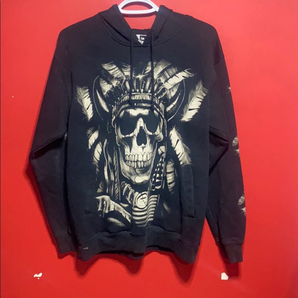 The roxx small Indian head skull sweater